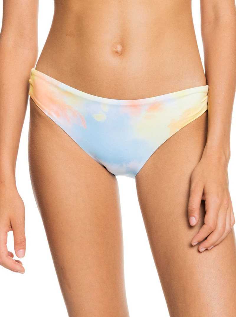 Rainbow Cloud Wash Printed Roxy Beach Classics Hipster Bikini Bottoms | XRYLSJ531