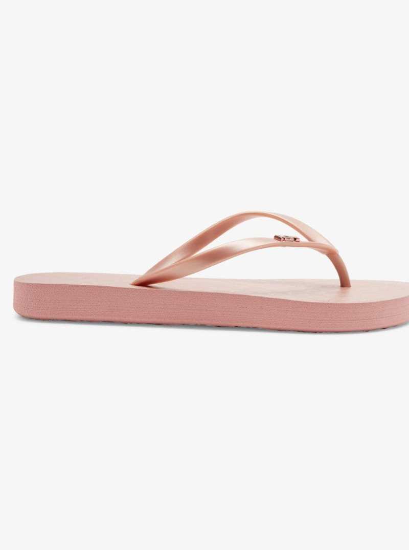 Rose Gold Roxy Viva Hi Sandals | SGIJZM234