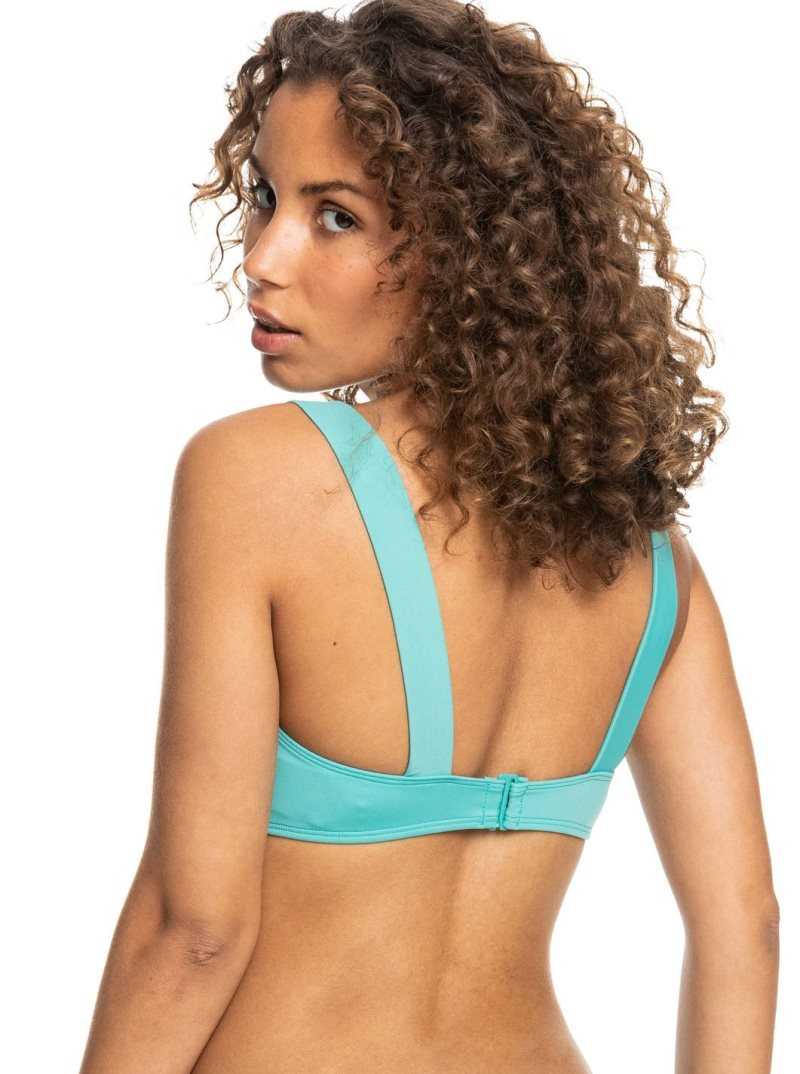 Sea Blue Roxy Love The Coco V Bralette Bikini Top | AVCJBH192