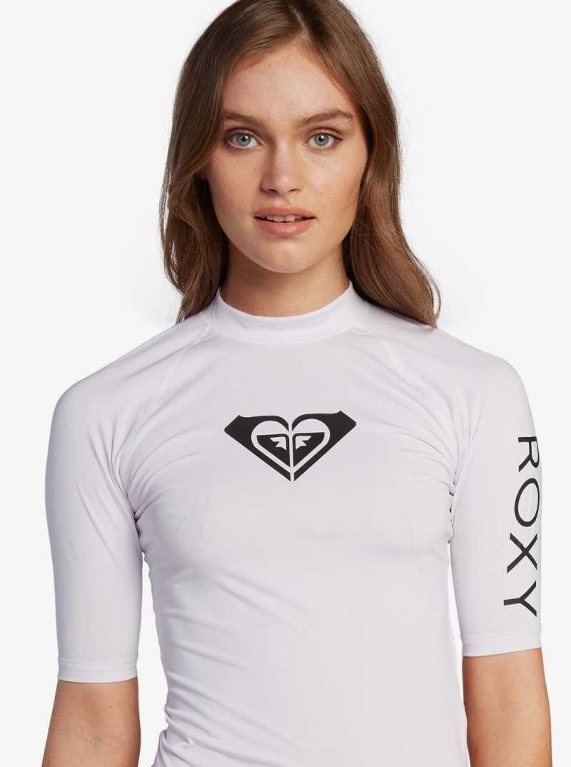 Sea Salt Roxy Florida Whole Hearted Short Sleeve UPF 50 Rashguard | ZGEALO158