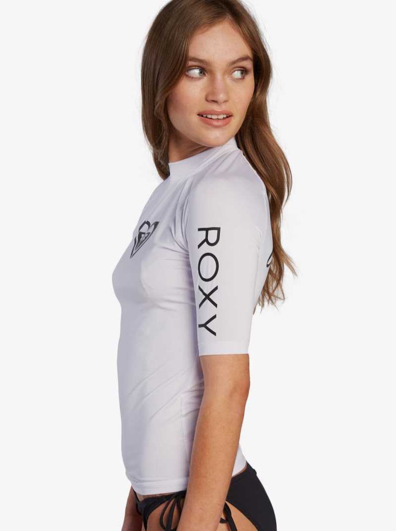 Sea Salt Roxy Florida Whole Hearted Short Sleeve UPF 50 Rashguard | ZGEALO158