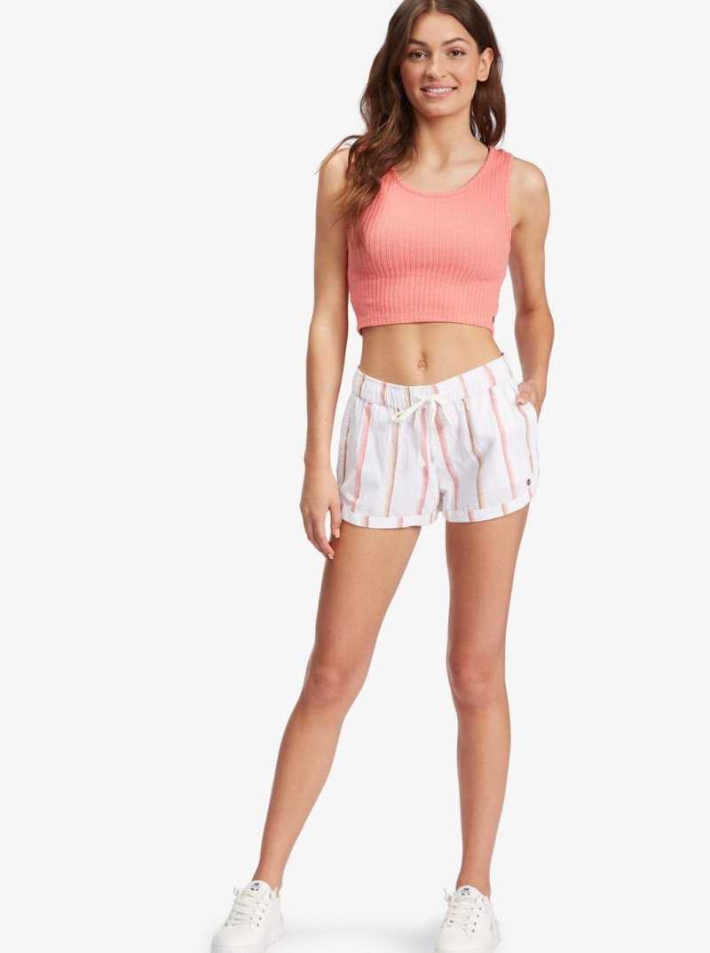 Shell Pink Roxy Good Keepsake Knit Crop Top | XFZNVL458