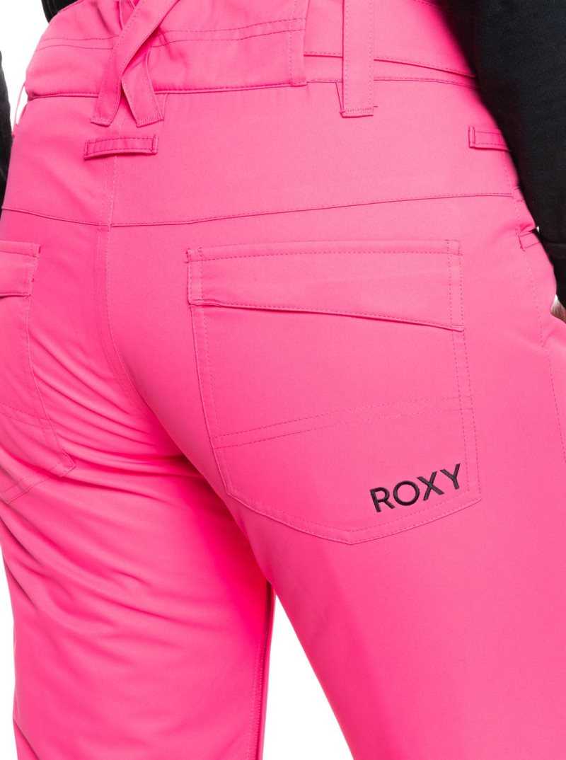 Shocking Pink Roxy Backyard Snow Pant | TWHFNB406