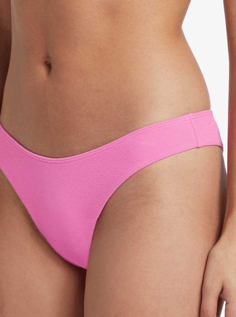 Shocking Pink Roxy Hawaiian Heat High Leg Cheeky Bikini Bottoms | KXWRAE427