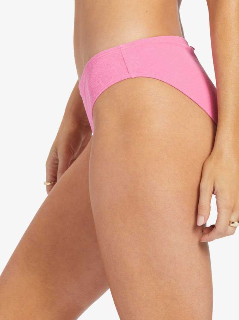 Shocking Pink Roxy Hawaiian Heat Hipster Bikini Bottoms | BNZDMU902