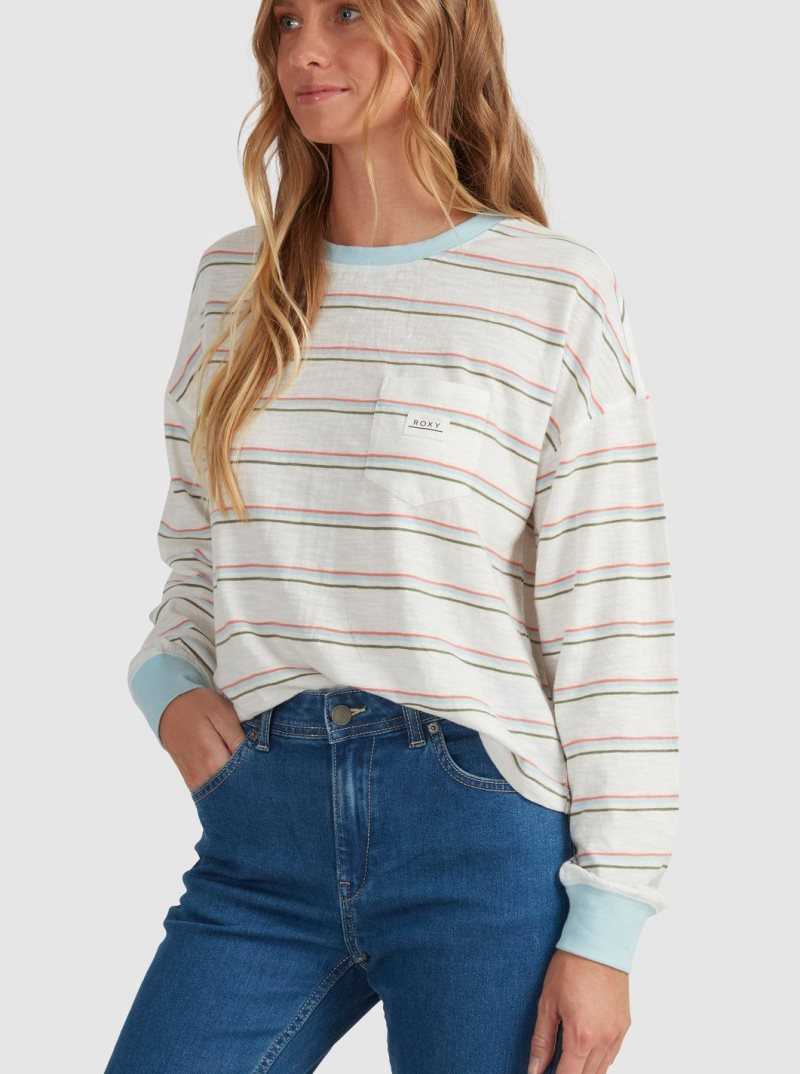 Snow White Beach Bum Roxy Starry Sky Long Sleeve T-Shirt | HPXATD285