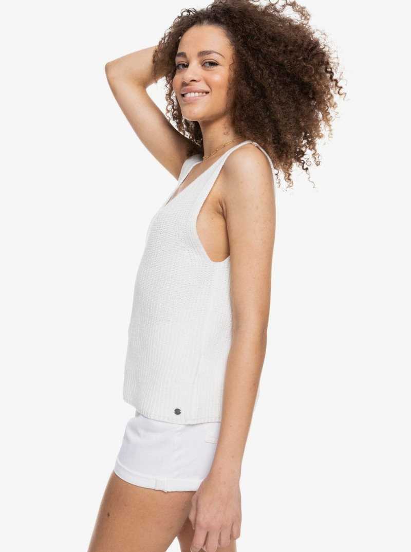 Snow White Roxy Bright Place Sleeveless Sweater | FNIRXS170