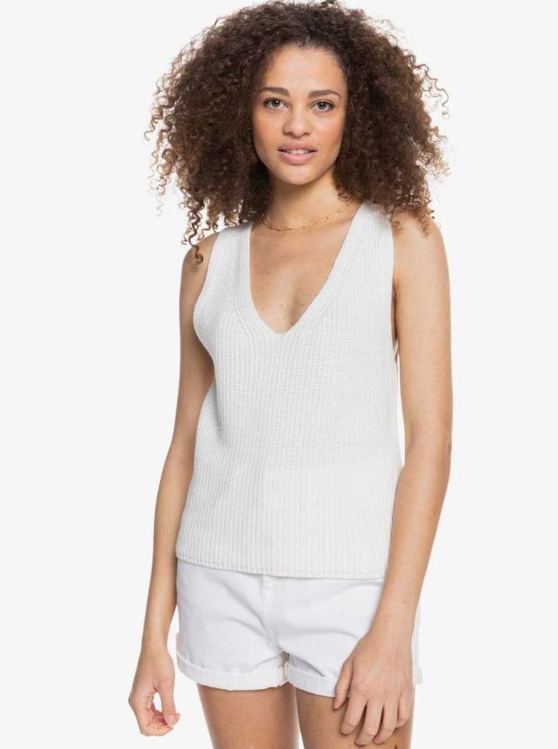 Snow White Roxy Bright Place Sleeveless Sweater | FNIRXS170