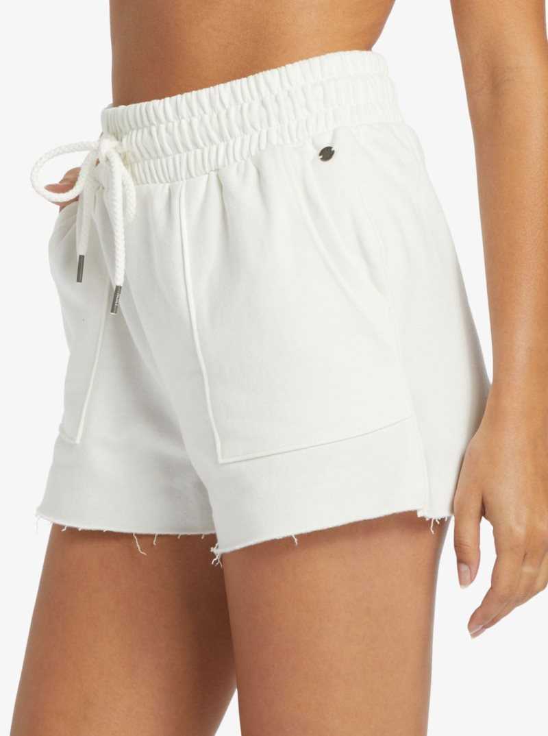 Snow White Roxy Hike Short Sweatshirt Shorts | SIQNVL982