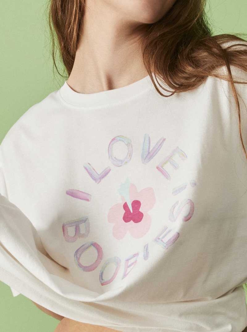 Snow White Roxy Keep A Breast Day T-Shirt | DOAXGM964