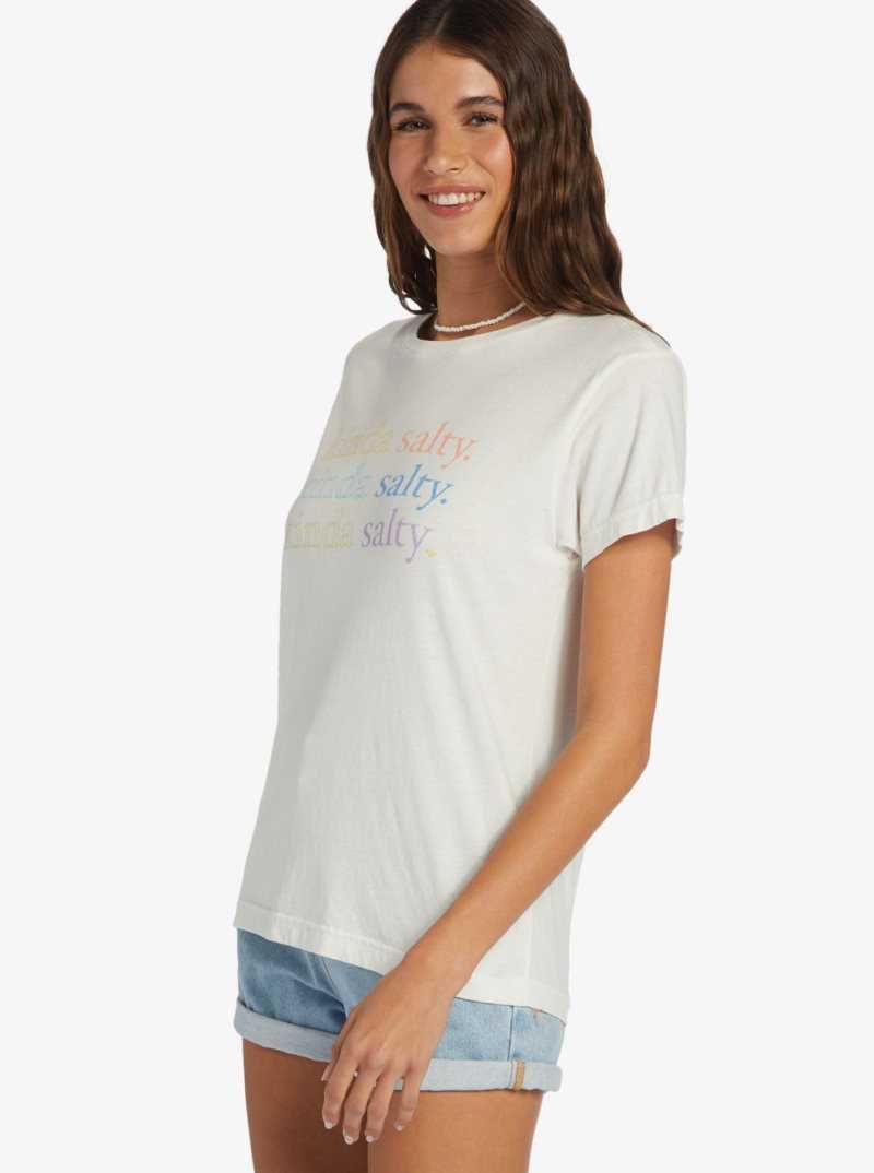 Snow White Roxy Kinda Salty Boyfriend T-shirt | SYAWXK402