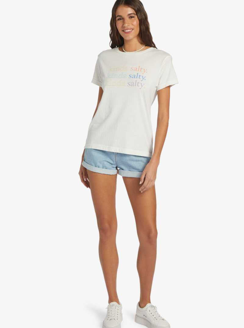 Snow White Roxy Kinda Salty Boyfriend T-shirt | SYAWXK402