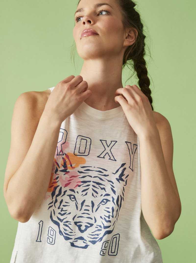 Snow White Roxy Meower Power Sleeveless T-Shirt | IVMCZO513