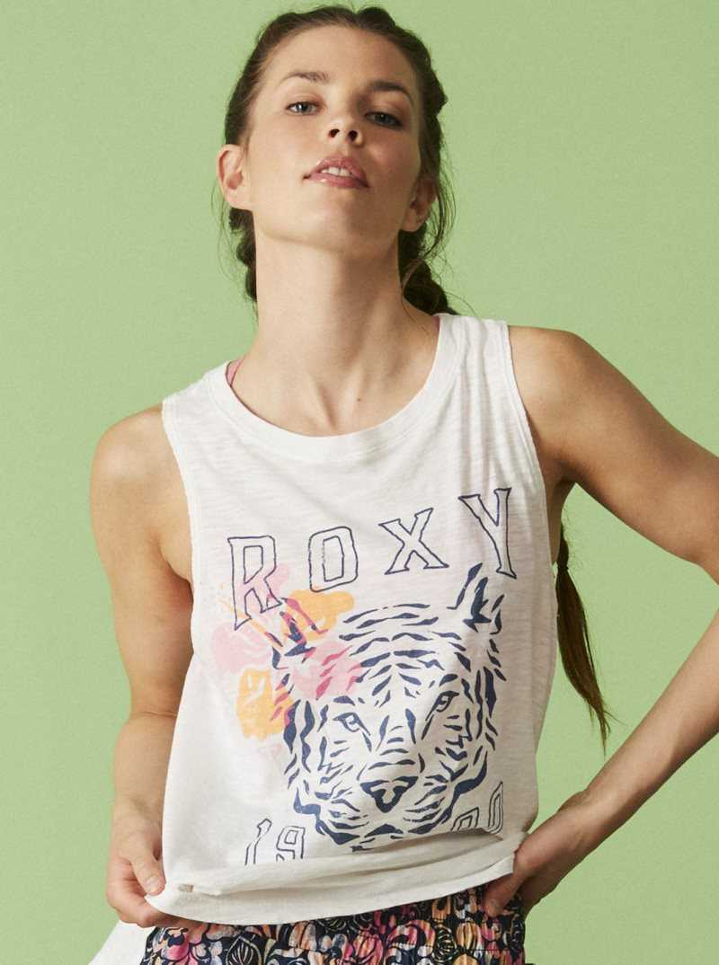 Snow White Roxy Meower Power Sleeveless T-Shirt | IVMCZO513