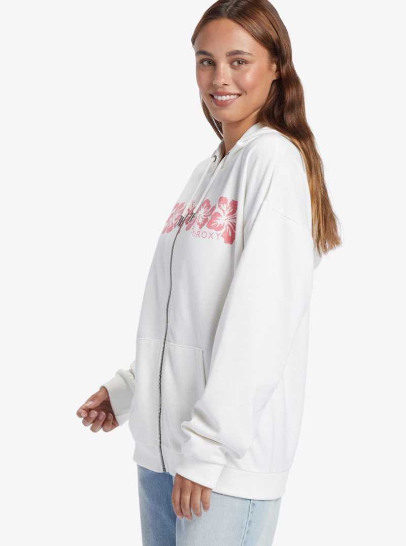 Snow White Roxy Oversized Evening Hike C Oversize Hoodie | DQIUKL453