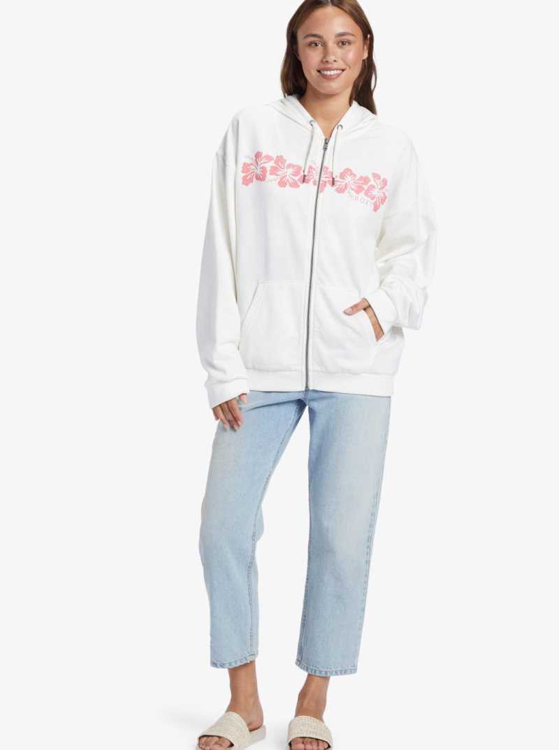 Snow White Roxy Oversized Evening Hike C Oversize Hoodie | DQIUKL453