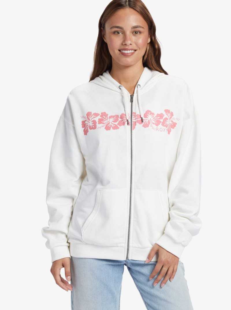 Snow White Roxy Oversized Evening Hike C Oversize Hoodie | DQIUKL453