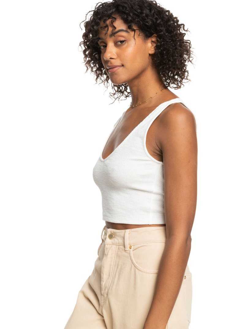 Snow White Roxy Time To Move Rib Knit Strappy Top | IGCREZ964