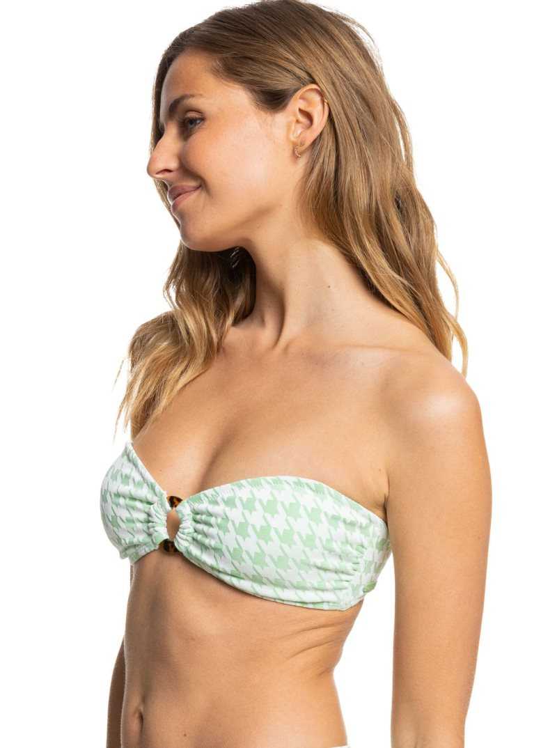 Sprucetone Check It S Roxy Check It Bandeau Bikini Top | VEXQSF519