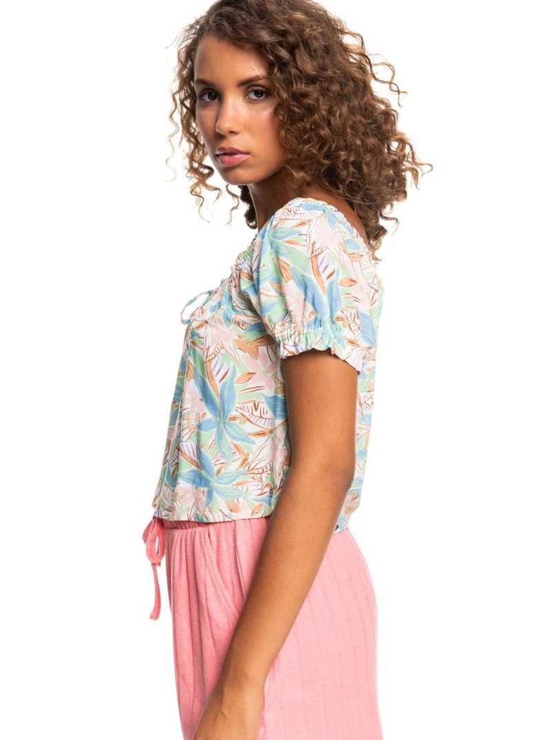 Sprucetone Les Fleurs Roxy Shallow Love Short Sleeve Top | BCIAJM439