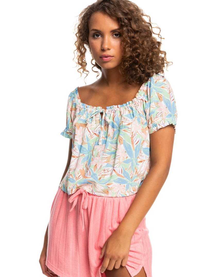 Sprucetone Les Fleurs Roxy Shallow Love Short Sleeve Top | BCIAJM439