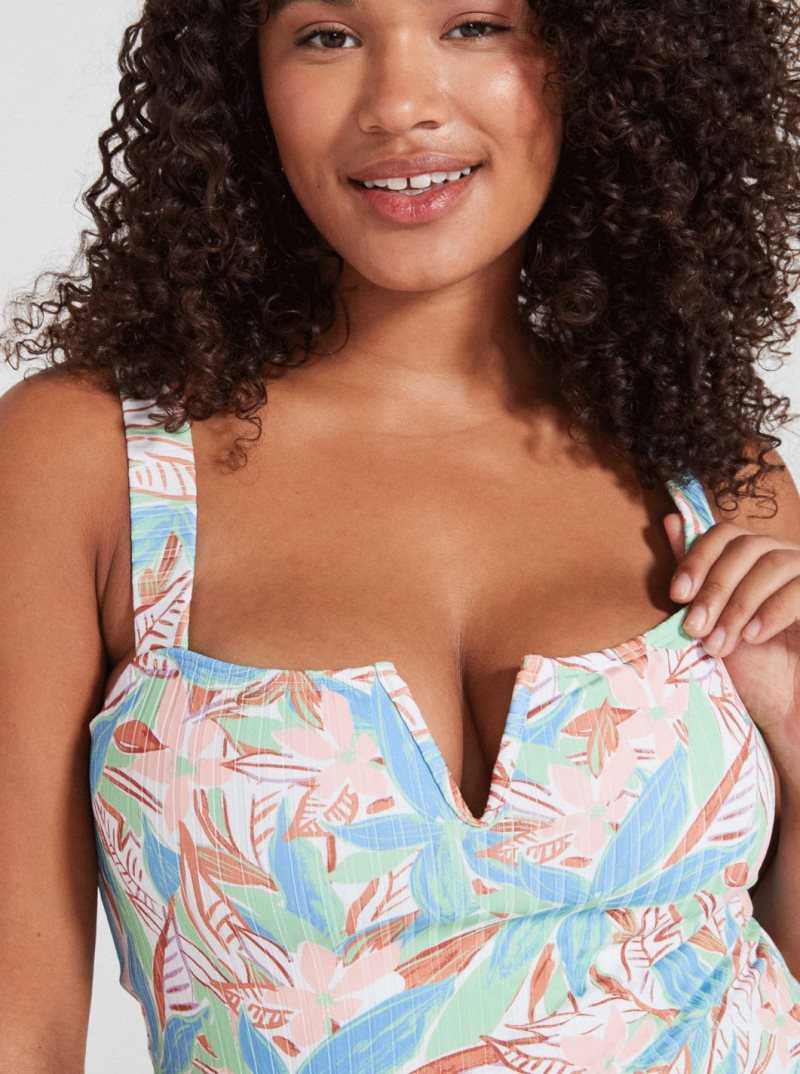 Sprucetone Les Fleurs S Roxy Love Rib The Coco D-Cup One Piece Swimsuit | RJAUFH158