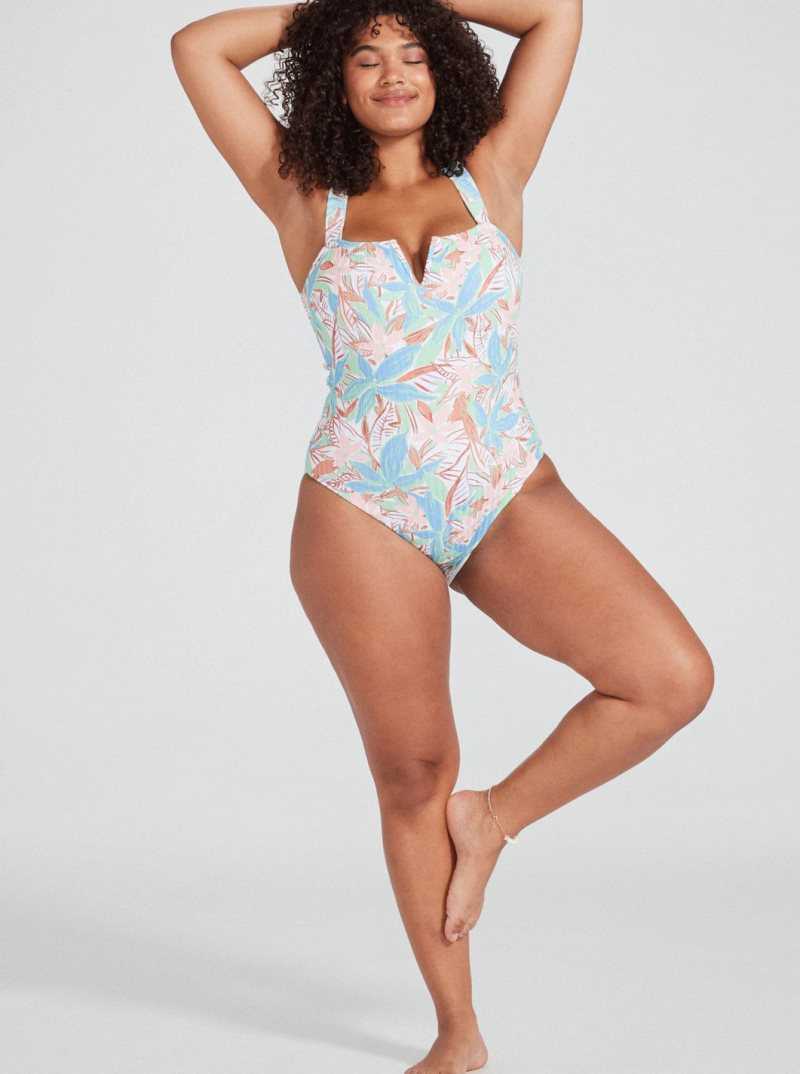 Sprucetone Les Fleurs S Roxy Love Rib The Coco D-Cup One Piece Swimsuit | RJAUFH158