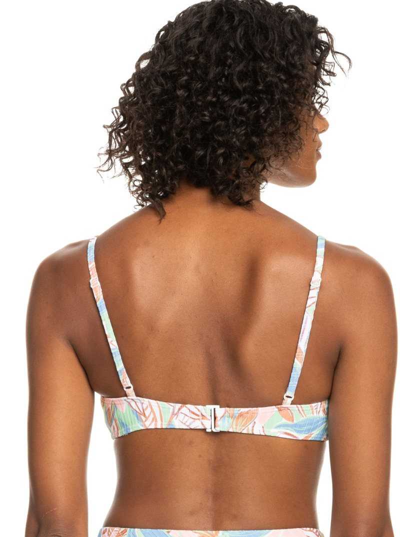 Sprucetone Les Fleurs S Roxy Love Rib The Surf Knot Triangle Bikini Top | ZFTHRB371