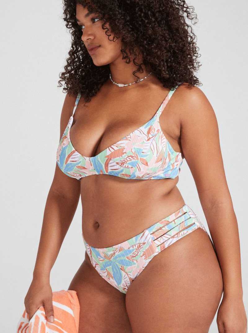 Sprucetone Les Fleurs S Roxy Love The Rocker Rib Knit Bikini Bottoms | XWGENK305