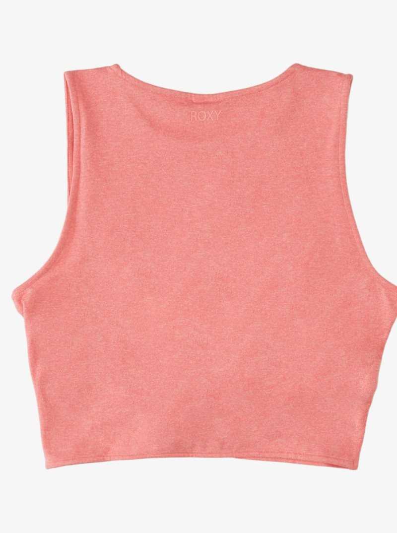 Strawberry Pink Heather Roxy Sun Might Shine Sports Top | NVLMUT869