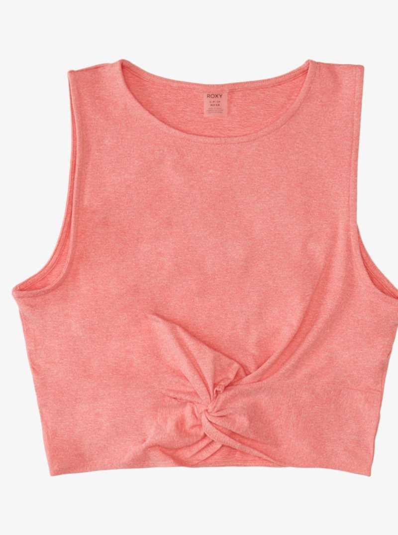 Strawberry Pink Heather Roxy Sun Might Shine Sports Top | NVLMUT869