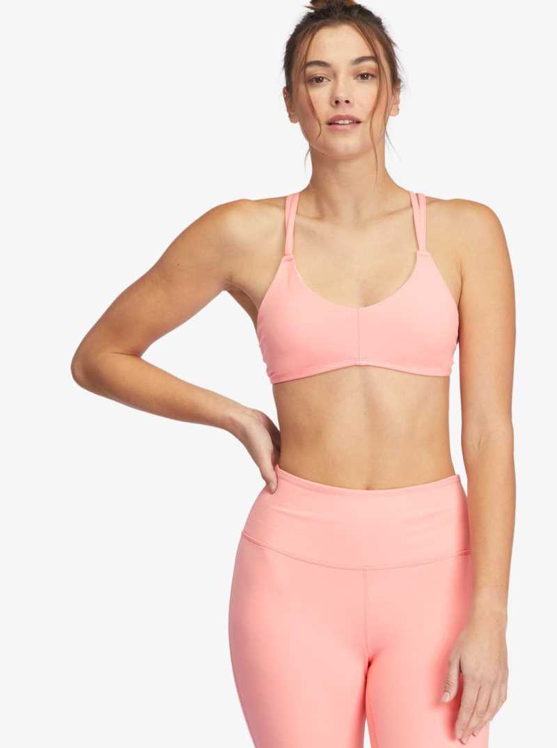 Strawberry Pink Roxy Kaileo Sports Bra | SRNWFH327