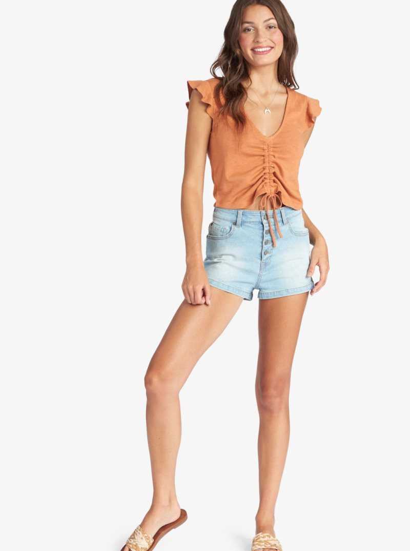 Sunburn Roxy Flirty Vibe V-Neck Top | ZFTMUO781