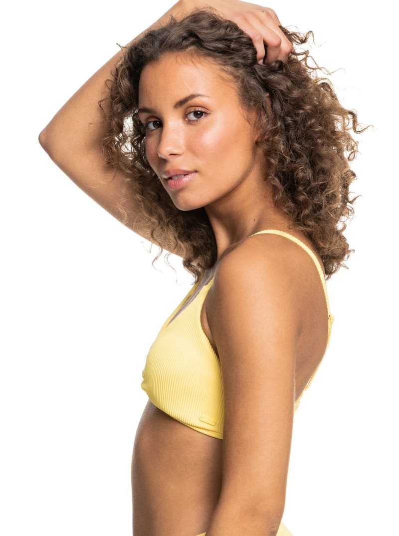 Sunshine Roxy Love The Surf Knot Triangle Bikini Top | DECXFI052