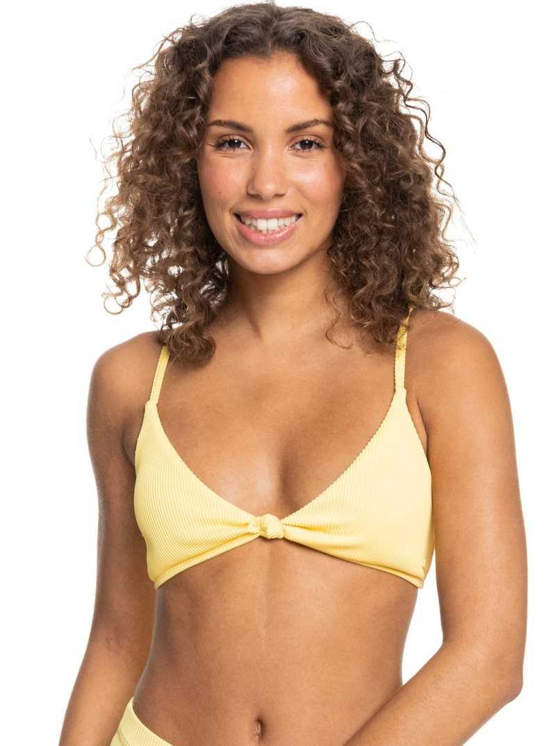 Sunshine Roxy Love The Surf Knot Triangle Bikini Top | DECXFI052