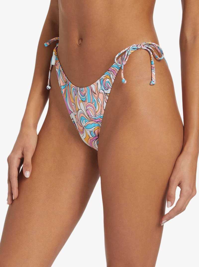 Swirly Daze Roxy Beach Classics Cheeky Bikini Bottoms | BVFXIS917