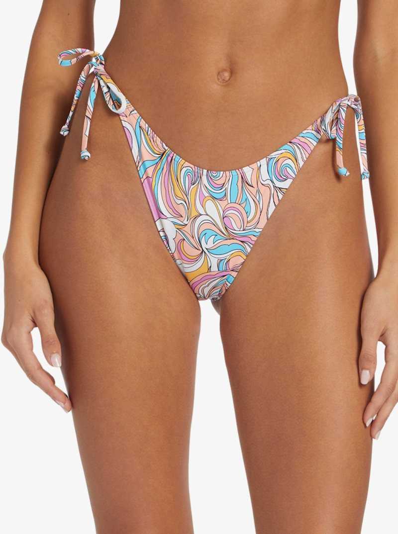 Swirly Daze Roxy Beach Classics Cheeky Bikini Bottoms | BVFXIS917