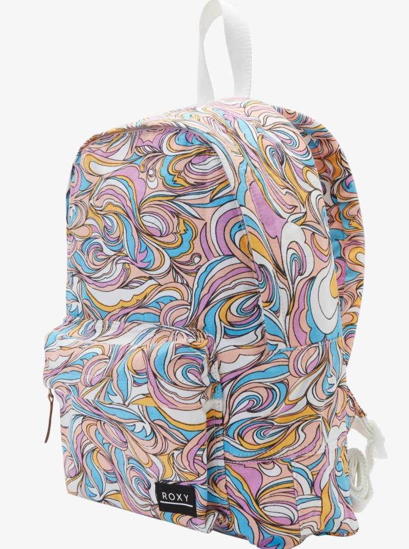 Swirly Daze Roxy Sugar Baby Canvas Medium Backpack | ZWGTYB926