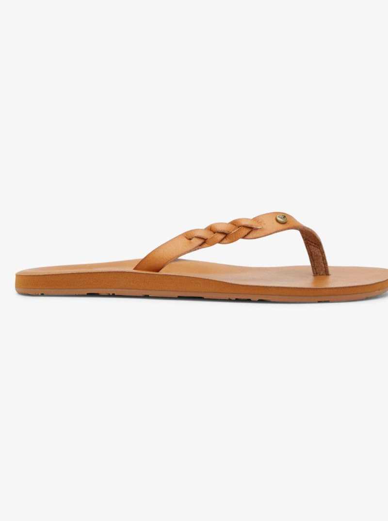 Tan/Brown Roxy Liza Flip-Flops | JNRMZS125