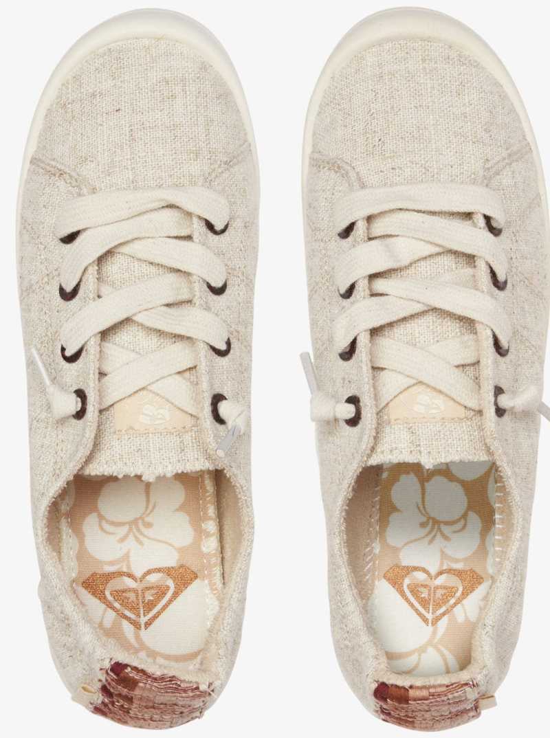 Tan/Gold Roxy Bayshore Shoes | VDFSRP783