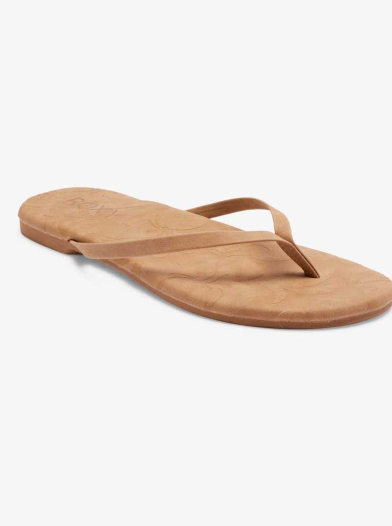 Tan Roxy Gabbie Flip-Flops | JSHRPK964