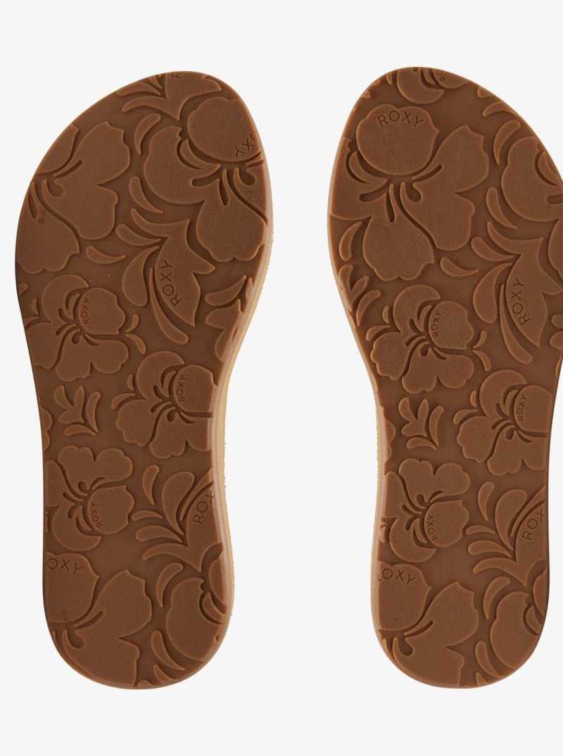 Tan Roxy Rosarito Flip-Flops | SLUCXZ970