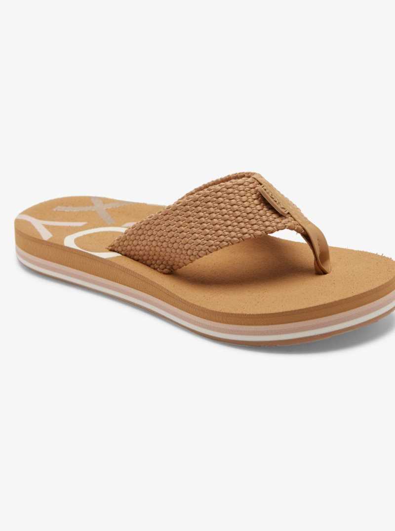 Tan Roxy Send It Sandals | FXLSOU573