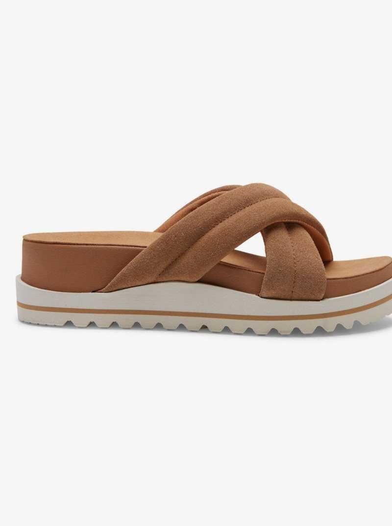 Tan Roxy Veria Sandals | ZDBJSV513