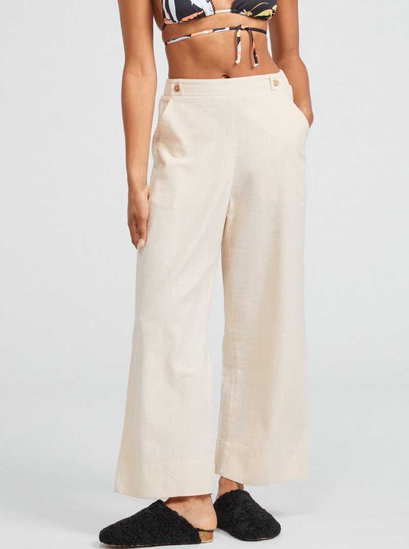 Tapioca Roxy New Chance High-Waisted Pull-On Pants | TJUEBX195