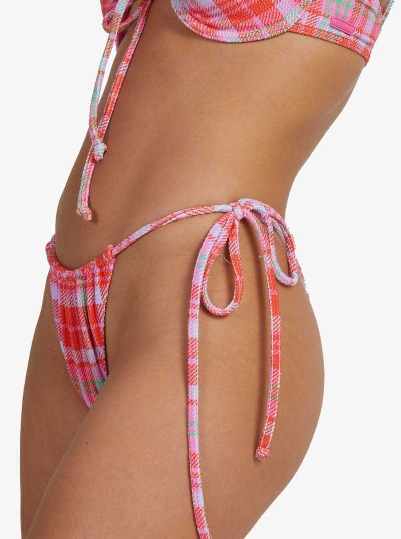 Tartan Times Setting Sun Roxy Tartan Times Tie-Side Bikini Bottoms | AVIOLY314