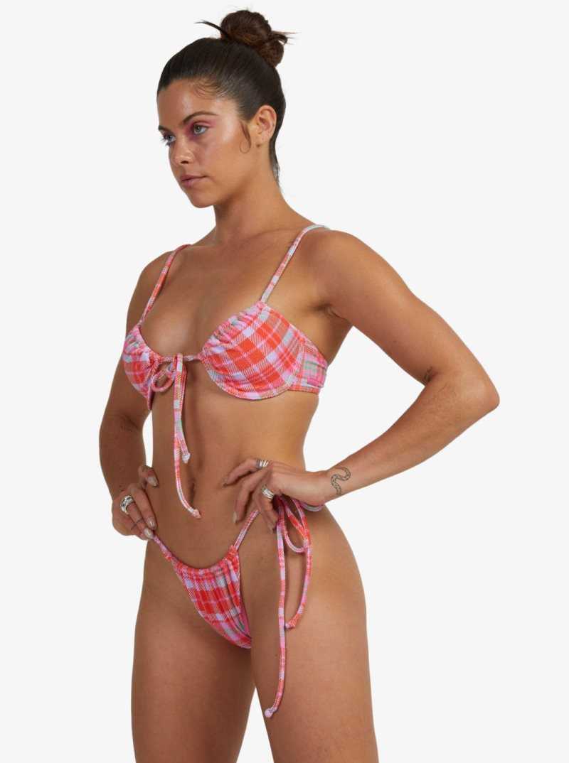 Tartan Times Setting Sun Roxy Tartan Times Underwired Bikini Top | XLIEUS093