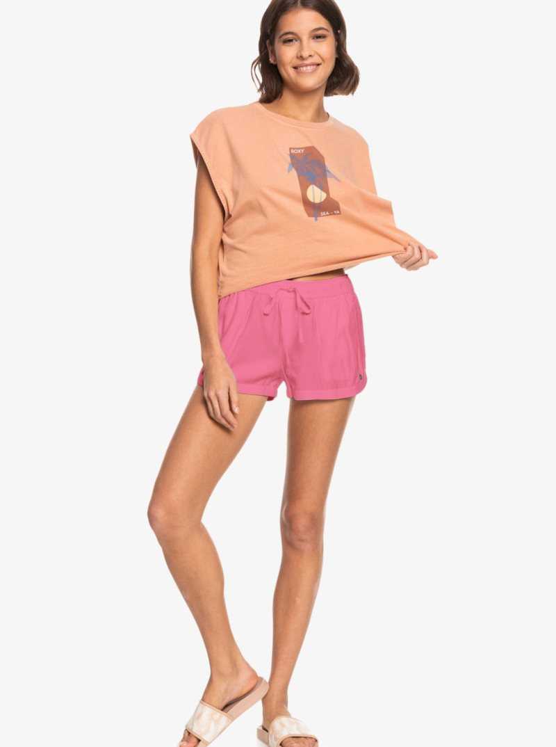 Tea Rose Roxy New Impossible Love Elasticized Shorts | PBMFXW721