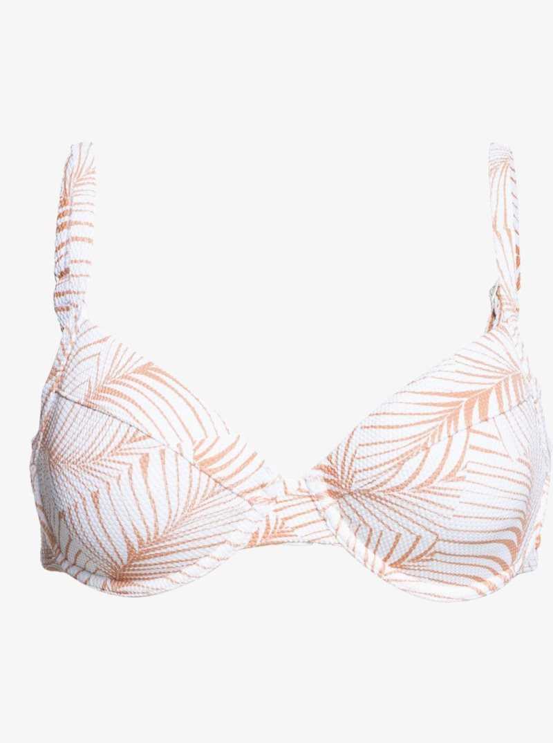 Toast S Palm Tree Roxy Palm Tree Dreams Underwired D-Cup Bikini Top | ZKOYES159