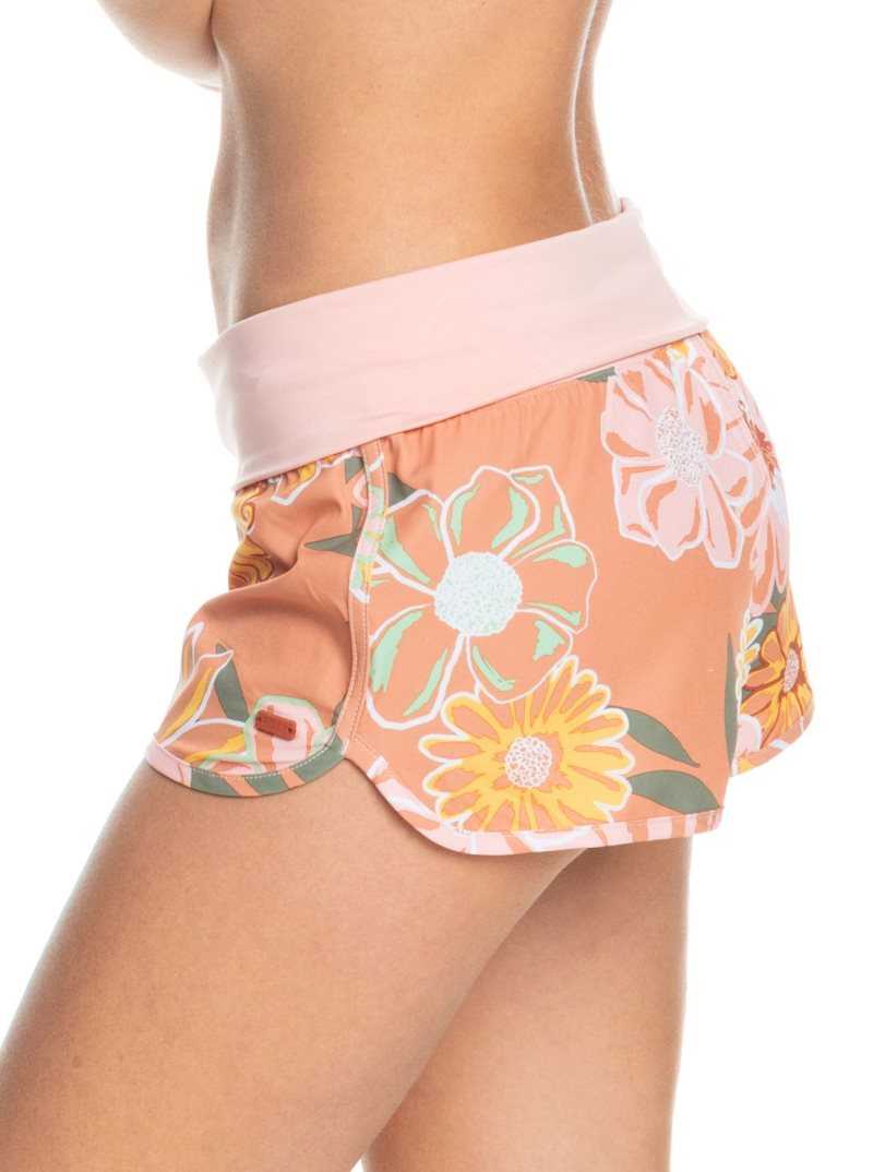 Toasted Nut Bloom Boogie S Roxy Endless Summer Printed 2' Boardshorts | CGQKMB651